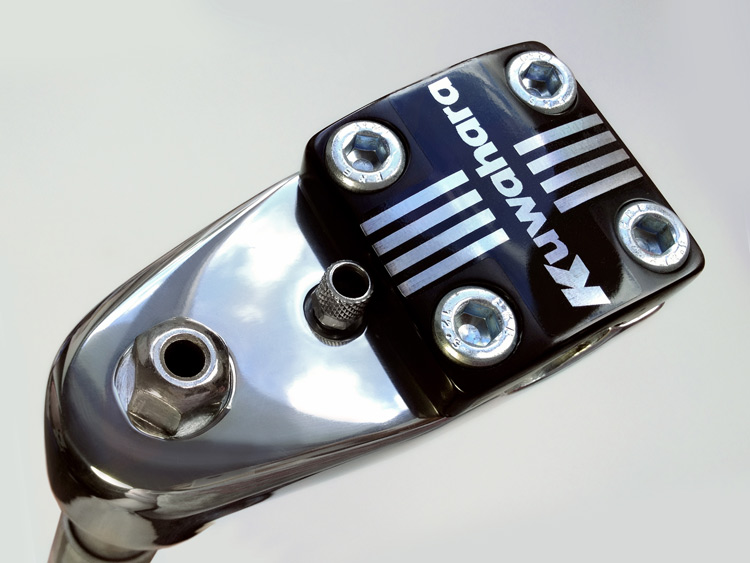 USA BMX freestyle rotor stem restored — close-up 3