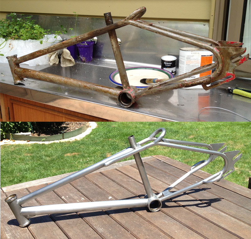 Healing Freestyler frame before and after