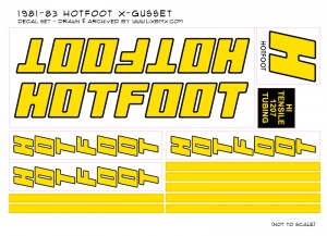81-83 Hotfoot X-Gusset Decalset