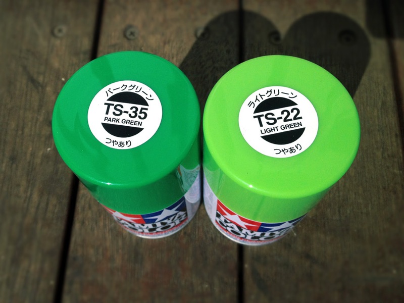 Green custom colours for Healing Freestyler BMX parts
