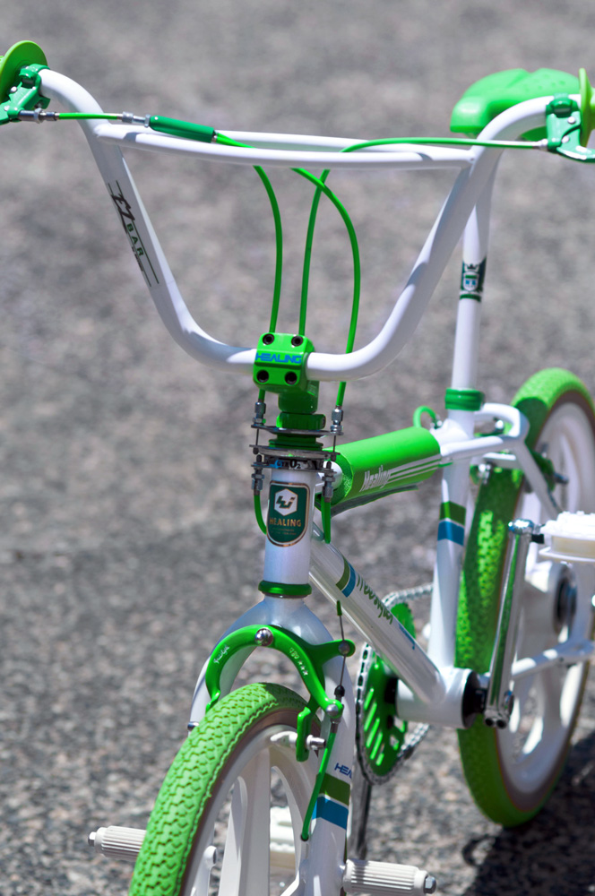 1986 Healing Freestyler, Odyssey Gyro 2, forklifter, 890 caliper, Potts' Mod, Skyway EZ Bars