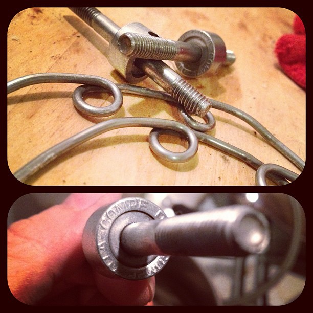 Before removing rust from Dia Compe bmx brake bolts with vinegar