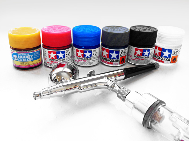 Tamiya acrylic supplies for Airbrushing BMX frame