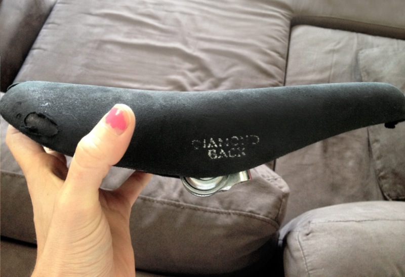 Vintage Kashimax seat before re-covering — step 1