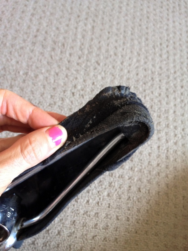 Peeling old suede cover from seat — step 5