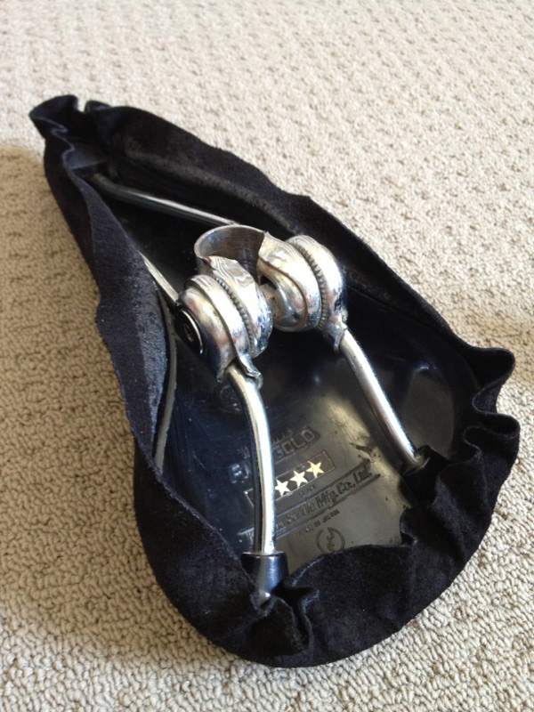 Tucking suede under the edges — step 24