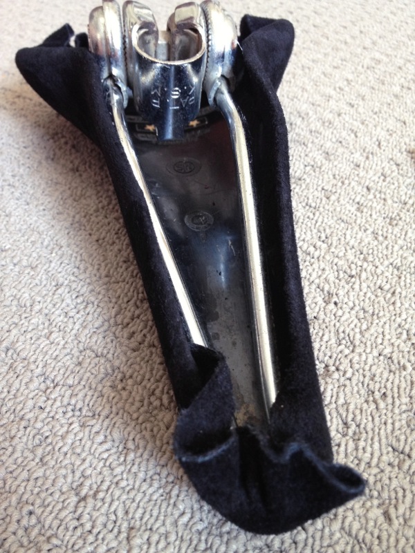 Trimming excess suede — step 28