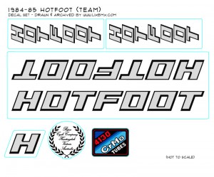 84-85 Hotfoot Team decalset