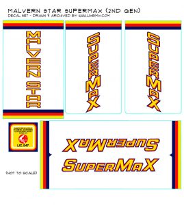 Supermax Gen 2 striped decalset