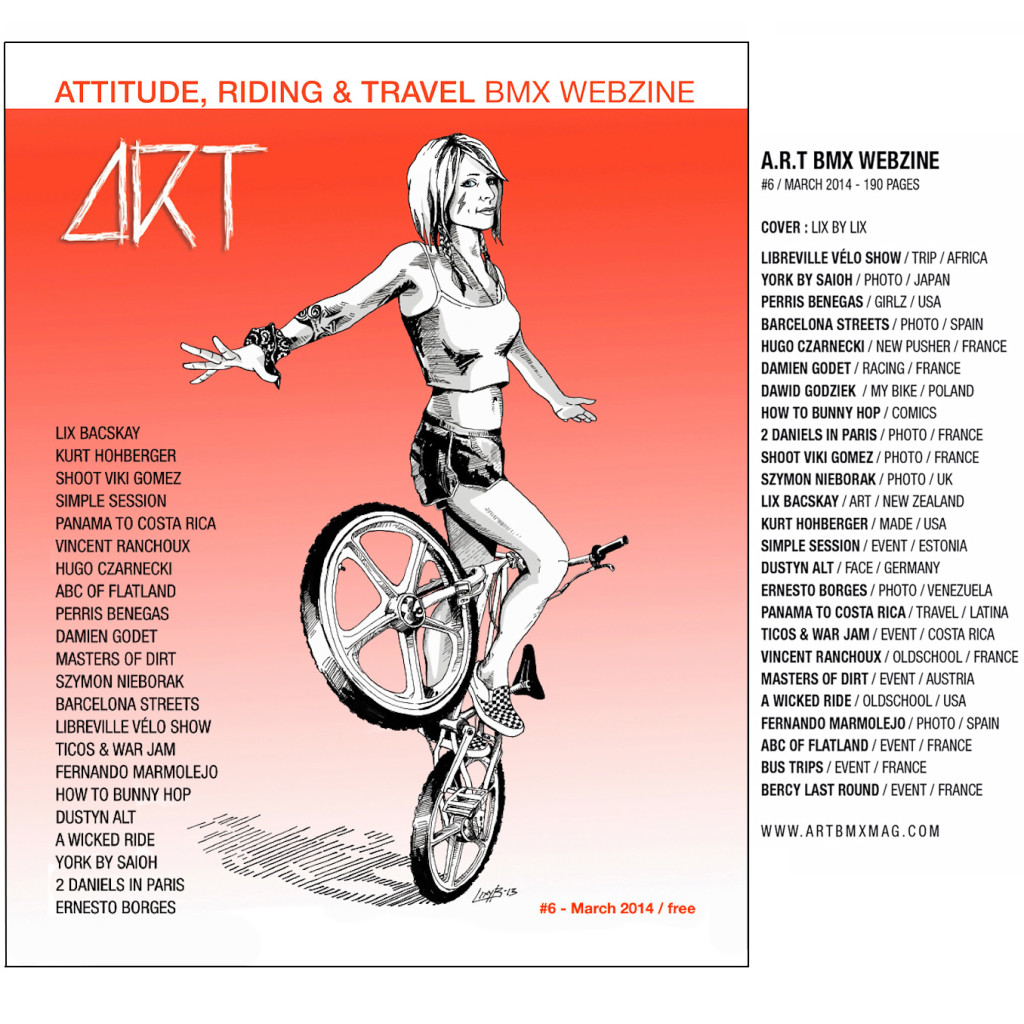 ART BMX March 2014 issue - Cover Illustration by Lix North